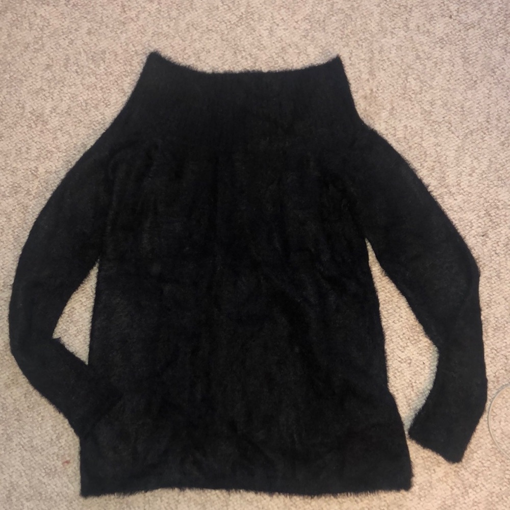 Loft fuzzy off the shoulder sweater